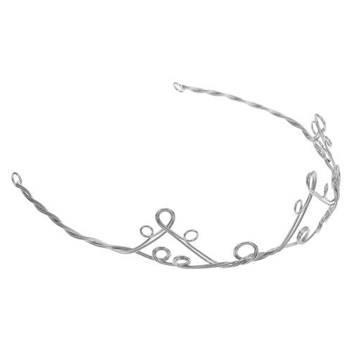 FOMIYES 1Stk Krone selber Machen Hochzeitsfrisuren Hochzeitsschmuck für Brautjungfern Turban-Stirnband Braut Kopfschmuck Haarschmuck Haarnadel handgefertigte Krone Aufzugskrone Silver von FOMIYES