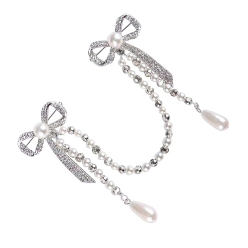 FOMIYES Stilvolle Damen Brosche Mit Perlen Und Kette Glänzende Reversbrosche Für Hochzeiten Und Partys Broschennadel Aus Langlebiger Legierung Kreative Kostüm Requisiten Dekoration Für von FOMIYES