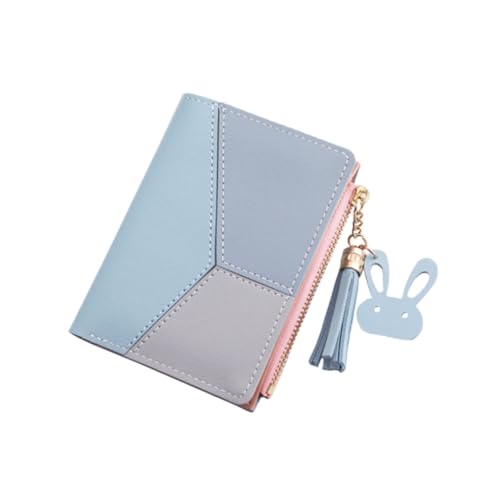 FOMIYES 1Stück Faltbare Vintage Geldbörse Für Damen Kurze PU Ledertasche Mit Reißverschluss Mehreren Fächern Retro Münztasche Kompakte Brieftasche Für Karten von FOMIYES