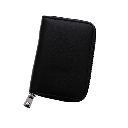 FOMIYES 1Stück Geldbörse Mit Reißverschluss Unisex Schwarze Münzbörse Mit Slots Für Karten RFID Für Shopping Langlebig Im Gebrauch von FOMIYES