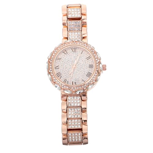 FOMIYES Damenuhr Strass Armbanduhr mit Dekorativen Elementen für Studentinnen und Büroangestellte Gürteluhr Leichtes Design für Mädchen und Frauen von FOMIYES