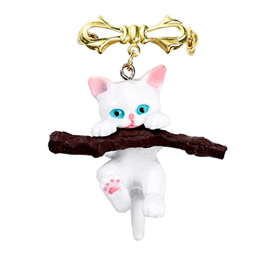 FOMIYES Kreative Katzenbrosche Mit Zweigdesign Eleganter Anstecker Für Kleidung Und Accessoires Für Tierfreunde Und Cat-fans von FOMIYES