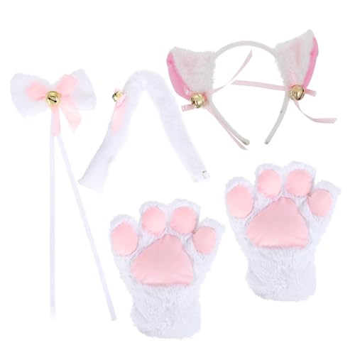 FOMIYES Katzenohren Stirnband Pfote Fliege Katze Cosplay Kostüm Für Damen Mädchen Mit Hochwertigem Material Und Einfacher Für Maskerade Performance Rollenspiel Requisiten von FOMIYES