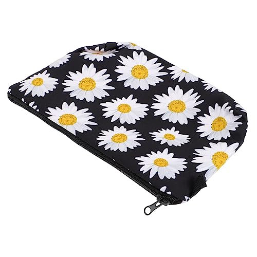 FOMIYES 1stk Gänseblümchen-Kosmetiktasche Organisator Bilden Münzbeutel Florale Brieftaschen Für Frauen Kosmetiktaschen Tragbar Reisen Hochwertiges Polyester Die Blumen Toilettenartikel von FOMIYES