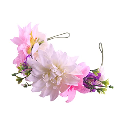 FOMIYES Kopfschmuck Haarband Braut Blumen Stirnband Für Frauen Hochzeit Party Foto Unter Zubehör von FOMIYES