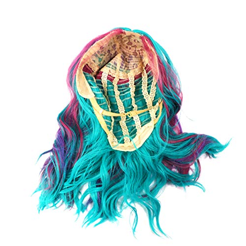 FOMIYES Haar Kurze Perücke Damen Lockige Perücke Netzperücke Stil Realistisch Natürlich Aussehen Haarschmuck für Cosplay Events von FOMIYES