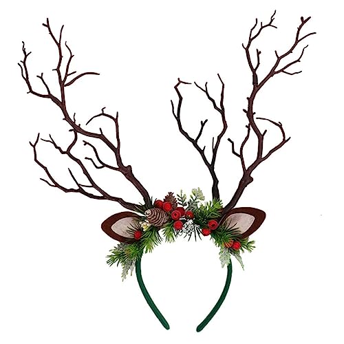 FOMIYES 1stk Weihnachtsgeweih Stirnband Spiegeldekoration Hirsch Kopfbedeckung Anhänger Anhänger Bemaltes Wimperntusche Dekoration Liefern Hasendekoration Sportdekoration Flanell von FOMIYES