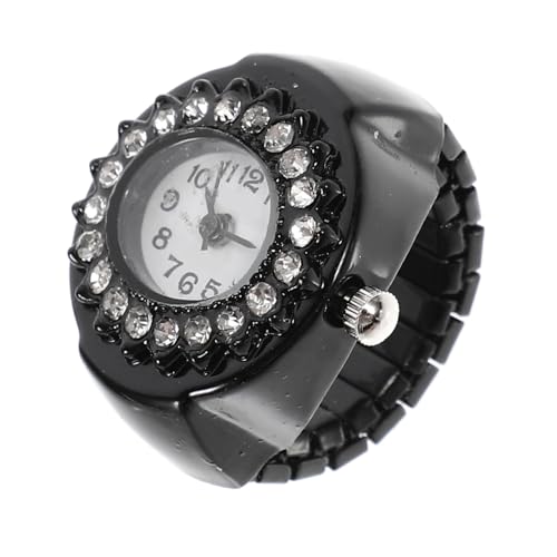 FOMIYES Strass Dekorative Uhr Ring Mode Ring Uhr Schmuck Für Damen Und Mädchen von FOMIYES