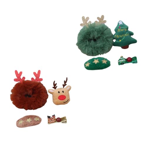FOMIYES 2 Elch Cartoon Haars pange halloween haarschmuck fasching haarschmuck Neujahr Haarschmuck Zöpfe Schleifen für Mädchen Bogen Brötchen Weihnachtshaarnadel Weihnachtshaarspangen Stoff von FOMIYES