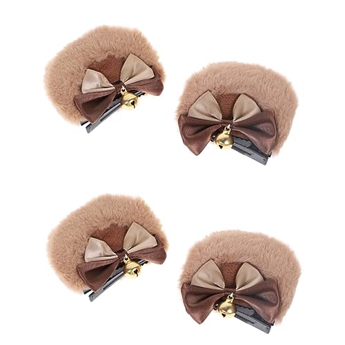 FOMIYES 2 Paar Bär Ohr Haarspange Haarschmuck Polyester Ohrclip Damen Cosplay von FOMIYES