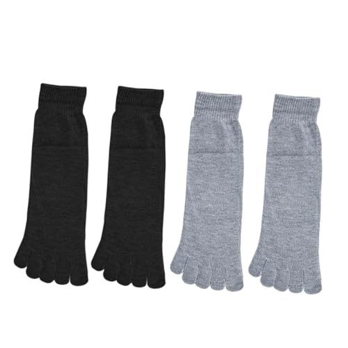 FOMIYES 2 Paar Kurze Knöchelsocken Aus Baumwolle Mit Fünf Zehen Atmungsaktive Und Schweißabsorbierende Socken Mit Getrennten Zehen Für Männer Und Frauen Laufsocken Aus Baumwolle Ideal von FOMIYES