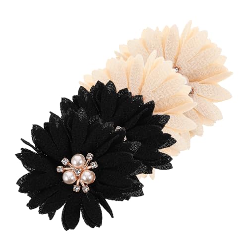 FOMIYES 2 Paare Abnehmbare DIY Blumen Schuhclips mit Perlen Elegante Brautschuh-dekorationen für Damen Weiche Stoffschmuck Vielseitig für Hochzeit Bankett und Formelle Anlässe von FOMIYES