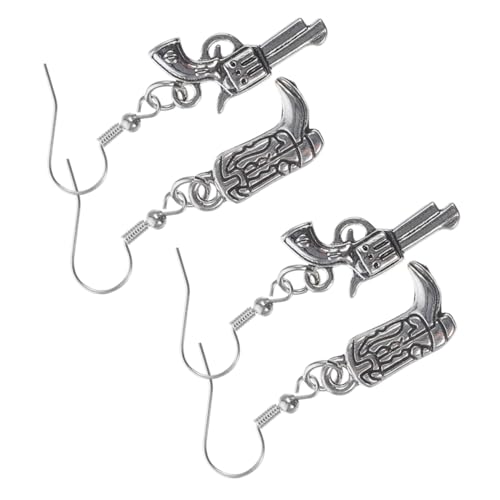 FOMIYES 2 Paare Cowboy Ohrringe Damen Western Schmuck mit Stiefel Design Baumelnde Kreative Ohrhänger Stilvolles Vintage Accessoire für Cowgirl und Alltag von FOMIYES