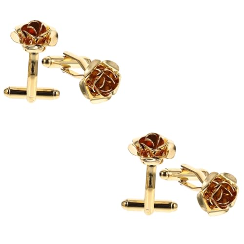 FOMIYES 2 Paare Cufflinks für Herren im Rosendesign Manschettenknöpfe Hochwertigem Material für Hochzeiten Formelle Anlässe Accessoires für Anzüge FOMIYES 2 Paare Cufflinks für Herren im Rosendesign Manschettenknöpfe Hochwertigem Material für Hochzeiten Formelle Anlässe Accessoires für Anzüge von FOMIYES