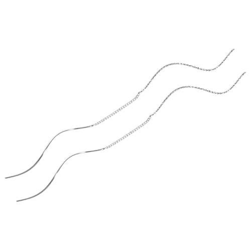 FOMIYES 2 Paare Damen Spiral Threader Ohrringe Teiliges Silber Gedrehte Ohrhänger Leicht Langlebig Vielseitig Kombinierbar für Alltag und Festtage von FOMIYES