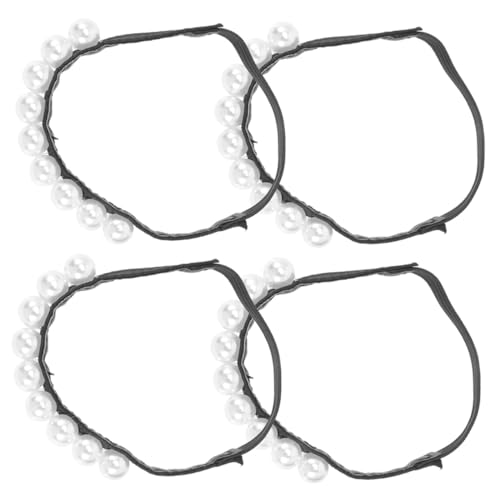 FOMIYES 2 Paare Elastische Abnehmbare Perlenschuhbänder für Damen Anti-rutsch High Heel Schuhriemen Verstellbare Fersenbänder für Sicheren Halt und Komfort bei Hohen Schuhen von FOMIYES