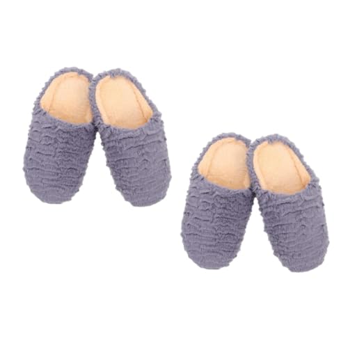 FOMIYES 2 Paare Geräuscharme Hausschuhe Unisex mit Rutschfester Weicher Sohle und Warmem Futter Leise Wohnschuhe für Holzfußböden Atmungsaktiv Frühling Winter FOMIYES 2 Paare Geräuscharme Hausschuhe Unisex mit Rutschfester Weicher Sohle und Warmem Futter Leise Wohnschuhe für Holzfußböden Atmungsaktiv Frühling Winter von FOMIYES
