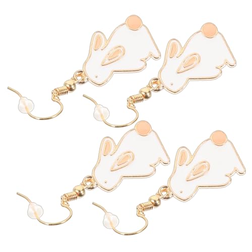 FOMIYES 2 Paare Niedliche Kaninchen Ohrringe Hängend für Frauen Kreatives Design Hautfreundlich Geeignet für Ostern Hochzeit Party und Alltag Fein Verarbeitet Langlebig und zu Tragen von FOMIYES