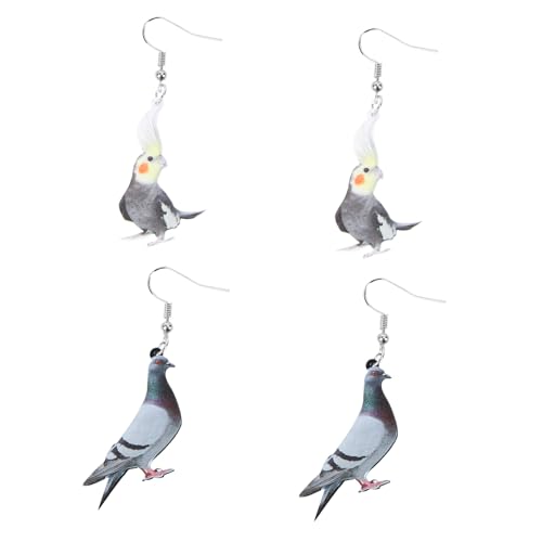 FOMIYES 2 Paare Ohrhänger mit Einzigartigem Vogelmotiv Modische Ohrdekoration Komfortable Ohrstecker Geeignet für Frauen Mädchen Geschenkidee für Besondere Anlässe Wie Hochzeit Geburtstag von FOMIYES