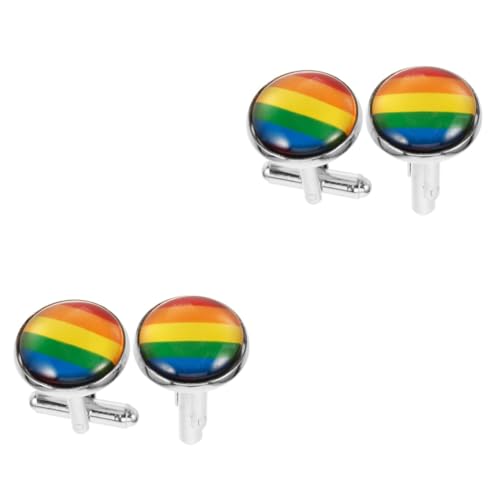 FOMIYES 2 Paare Regenbogen-Manschettenknöpfe Ärmel Männer Arm Smoking ihn Anzug Manschettenknöpfe Anzug Schmuck Manschettenknöpfe für Anzüge Manschettenknöpfe herren Zinklegierung FOMIYES 2 Paare Regenbogen-Manschettenknöpfe Ärmel Männer Arm Smoking ihn Anzug Manschettenknöpfe Anzug Schmuck Manschettenknöpfe für Anzüge Manschettenknöpfe herren Zinklegierung von FOMIYES
