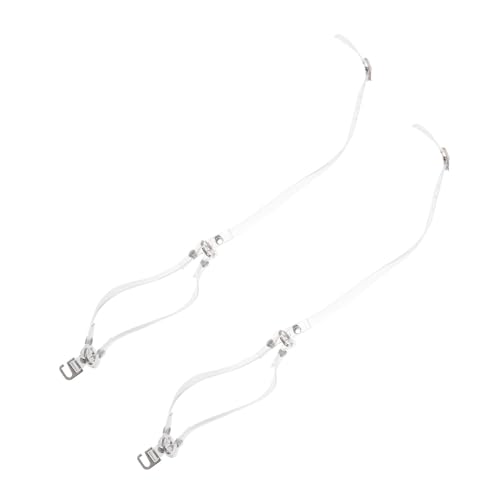 FOMIYES 2 Paare Rutsch Schnürsenkel für Damen High Heels Verstellbare PU Schuhriemen mit Metallverschluss Stabilisierende Fersengurte für Sicheren Halt Transparentes von FOMIYES