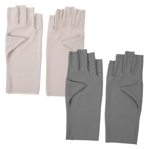 FOMIYES 2 Paare Sonnenschutzhandschuhe Für Damen Uv-schutzhandschuhe Beheizbare Handschuhe Uv-handschuhe Für Nägel Fahrhandschuhe Uv-nagelhandschuhe Fingerlos Nagelkunstzubehör Hände Nylon von FOMIYES