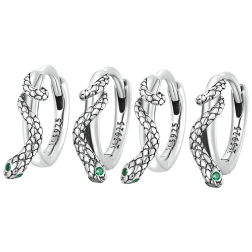 FOMIYES 2 Paare Sterling Silber Schlangen Ohrstecker Modische Ohrpiercingschmuck Damen Leicht Alltag und Party Schmuck von FOMIYES