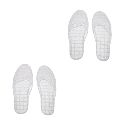 FOMIYES 2 Paare Transparente Damen Slipper Sommer Sandalen Hohl Design Atmungsaktiv Rutschfest Strand Pool Hausschuhe Kunststoff Flats für Innen Außen von FOMIYES