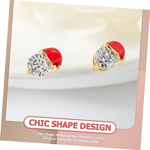 FOMIYES 2 Paare Weihnachtliche Ohrstecker Damen Weihnachtsmütze Gold und Geweih Rot Festliche Ohrringe Schmuck für Weihnachtsfeier und Xmas Party FOMIYES 2 Paare Weihnachtliche Ohrstecker Damen Weihnachtsmütze Gold und Geweih Rot Festliche Ohrringe Schmuck für Weihnachtsfeier und Xmas Party von FOMIYES