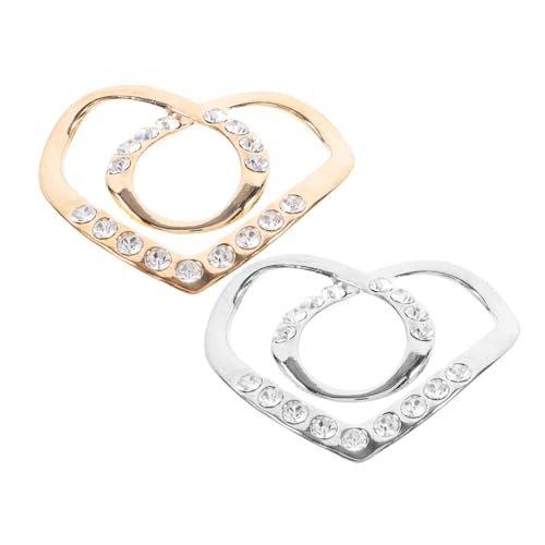 FOMIYES 2 STÜCK Schalring Clip Metall Knotendesign Taillenschnalle T Shirt Halter Damen Sommer Mode Accessoire Vielseitig Einfach Anzuwenden von FOMIYES