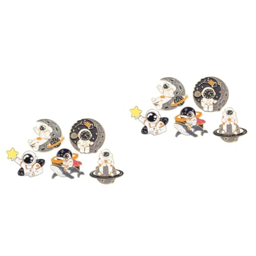 FOMIYES 2 Sätze Astronauten Broschen Dekorative Anstecker Hochwertigem Metall Für Kleidung Taschen Schals Ästhetische Pins Im Niedlichen Design Für Erwachsene 5 Stück * 2 von FOMIYES