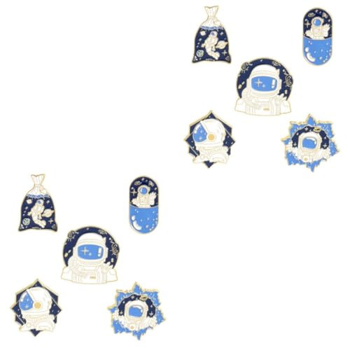 FOMIYES 2 Sätze Cartoon Astronaut Broschen Legierung Für Frauen Anstecker Für Kleidung Taschen Hüte Und Für Hochzeiten Und Partys 5 Stücke * 2 von FOMIYES