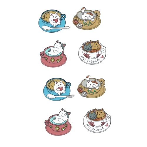 FOMIYES 2 Sätze Cartoon Katzen Brosche Teiliges Set Legierung Dekorative Anstecker Für Damen Für Kleidung Taschen Schals Und Zu Besonderen Anlässen 4 Stück * 2 von FOMIYES