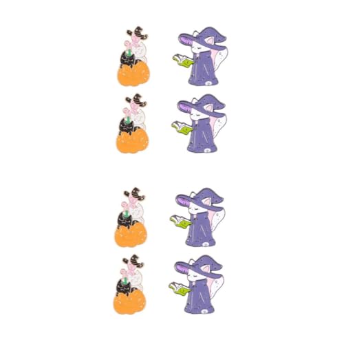 FOMIYES 2 Sätze Cartoon Katzenzauberer Broschen Lustige Anstecknadeln Für Kleidung Hochwertige Dekoration Für Pullover Schals Und Taschen Geeignet Für Geschenke Und Feiern 4 Stück * 2 von FOMIYES