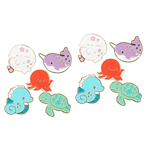 FOMIYES 2 Sätze Cartoon Tier Broschen Lustige Emaille Anstecker Für Kleidung Taschen Dekorative Accessoires Für Partys Weihnachten 5 Stücke * 2 von FOMIYES