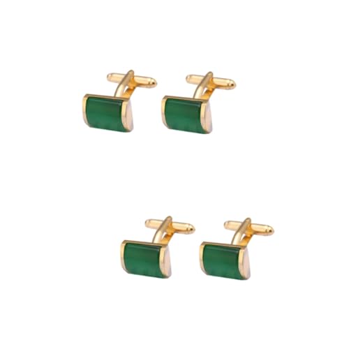 FOMIYES 2 Sätze Grüne Opal Manschettenknöpfe Für Herren Teiliges Kreative Hemdsärmel Dekoration Elegantes Accessoire Für Formelle Anlässe Hochzeiten Jubiläen 2 Stück * 2 von FOMIYES