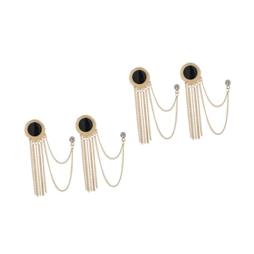 FOMIYES 2 Sätze Herren Anstecknadel Mit Quaste Persönliche Brosche Für Anzüge Hemdkragen Pin Stilvolle Kleidung Accessoires Für Formelle Anlässe 2 Stücke * 2 von FOMIYES