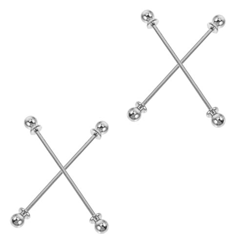 FOMIYES 2 Sätze Herren Krawattennadeln Metall Anstecknadel Für Hemd Kragenstifte Stilvolle Krawattenklammern Zubehör Für Anzüge Festliche Anlässe 2 Stück * 2 von FOMIYES