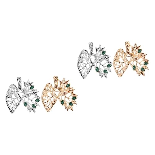 FOMIYES 2 Sätze Herz Broschen Metall Dekorative Anstecknadel Im Blattdesign Für Kleidung Schals Hüte Taschen Für Frauen Kreative Accessoires 2 Stück * 2 von FOMIYES