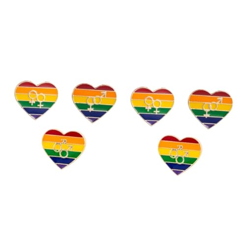 FOMIYES 2 Sätze Herzförmige Brosche Stellnadel Stolz Dekorationen Ansteckblume Regenbogenfahne Regenbogenflagge Zinklegierung Lgbt-anstecknadel Brosche Anstecknadeln 3 Stücke * 2 FOMIYES 2 Sätze Herzförmige Brosche Stellnadel Stolz Dekorationen Ansteckblume Regenbogenfahne Regenbogenflagge Zinklegierung Lgbt-anstecknadel Brosche Anstecknadeln 3 Stücke * 2 von FOMIYES