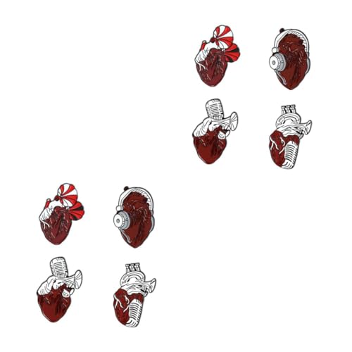 FOMIYES 2 Sätze Herzförmige Brosche Teiliges Cartoon Design Niedliche Anstecknadel Für Damen Für Festlichkeiten Und Besondere Anlässe Perfektes Schmuckzubehör Für Kleidung 4 Stück * 2 von FOMIYES