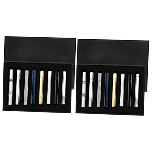 FOMIYES 2 Sätze Krawattenklammer Set Krawattenklammern Krawattenkragen Clip – Bräutigam Kleid Business Anzug Herren Krawattenklammer Krawattenklammer 8 Stücke * 2 von FOMIYES