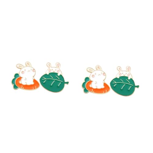 FOMIYES 2 Sätze Lustige Cartoon Abzeichen Niedliche Rabbit Broschen Für Kreative Kleidung Accessoires Dekoration Für Rucksäcke Taschen Einzigartiges Design Verarbeitet 2 Stück * 2 von FOMIYES