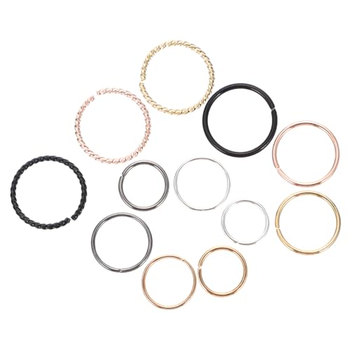 FOMIYES 2 Sätze Nasenringe Set Rundform Nasenpiercing Schmuck Rostfrei Verstellbar Allergiefrei Schmuck für Damen und Herren Punk Stil Einfach zu Tragen und Anpassen FOMIYES 2 Sätze Nasenringe Set Rundform Nasenpiercing Schmuck Rostfrei Verstellbar Allergiefrei Schmuck für Damen und Herren Punk Stil Einfach zu Tragen und Anpassen von FOMIYES