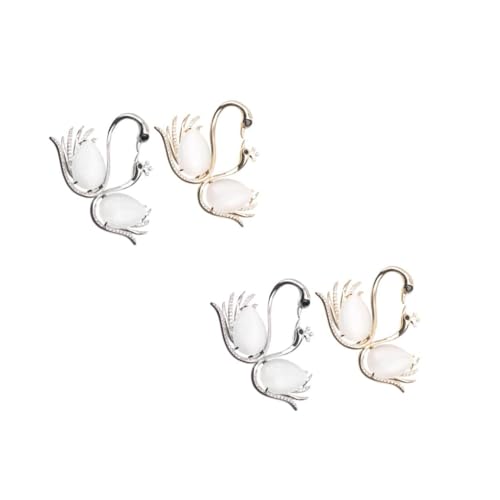 FOMIYES 2 Sätze Opal Broschen Hochwertige Schwäne Für Hochzeit Party Farbvariationen Für Kleidung Schals Accessoires Zufällige Farbe 2 Stücke * 2 von FOMIYES