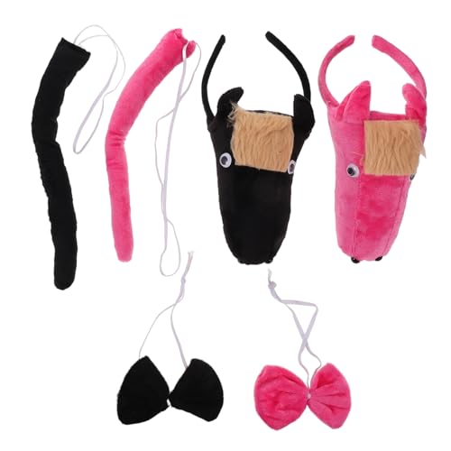 FOMIYES 2sätze Pferdestirnband Und Schwanzfliege Für Kostümparty Tierkostümset Aus Robusten Materialien Für Halloween Und Geburtstagsfeiern von FOMIYES