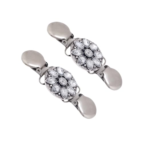 FOMIYES 2 Sätze Pullover-clip Damen Cardigan Clip Tank Charme Stirnband Party Strickjacke Abstecknadeln Haarklammern Hair Pin Brosche Retro -brosche Legierung Silver 2 Stück * 2 von FOMIYES