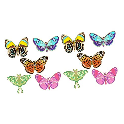 FOMIYES 2 Sätze Schmetterlingsbrosche Ästhetische Anstecknadeln Für Kleidung Rucksäcke Kreative Emaille Pins Für Modeaccessoires Für Feiern Alltagslook 5 Stück * 2 von FOMIYES