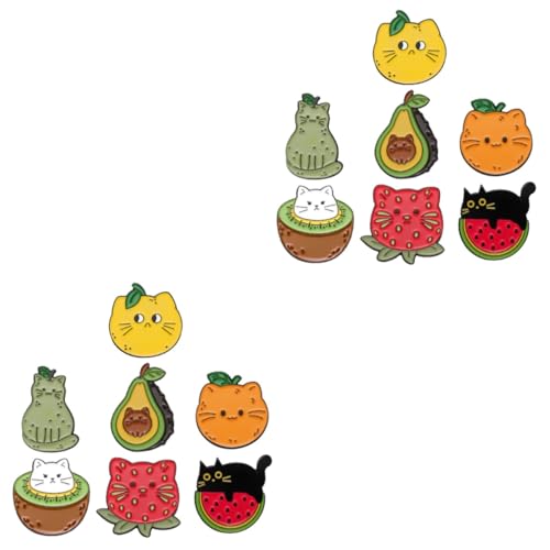 FOMIYES 2 Sätze Teiliges Katzen Anstecknadeln Cartoon Broschen Für Kleidung Taschen Schals Stilvolle Metall Anstecker Für Mode Accessoires Katzenliebhaber 7 Stück * 2 von FOMIYES