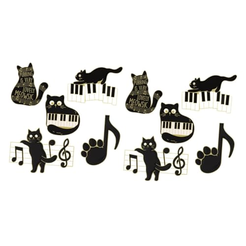 FOMIYES 2 Sätze Teiliges Katzen Noten Brosche Niedliche Anstecknadeln Für Kleidung Rucksack Hüte Dekorative Emaille Pins Mode Accessoires 5 Stück * 2 von FOMIYES